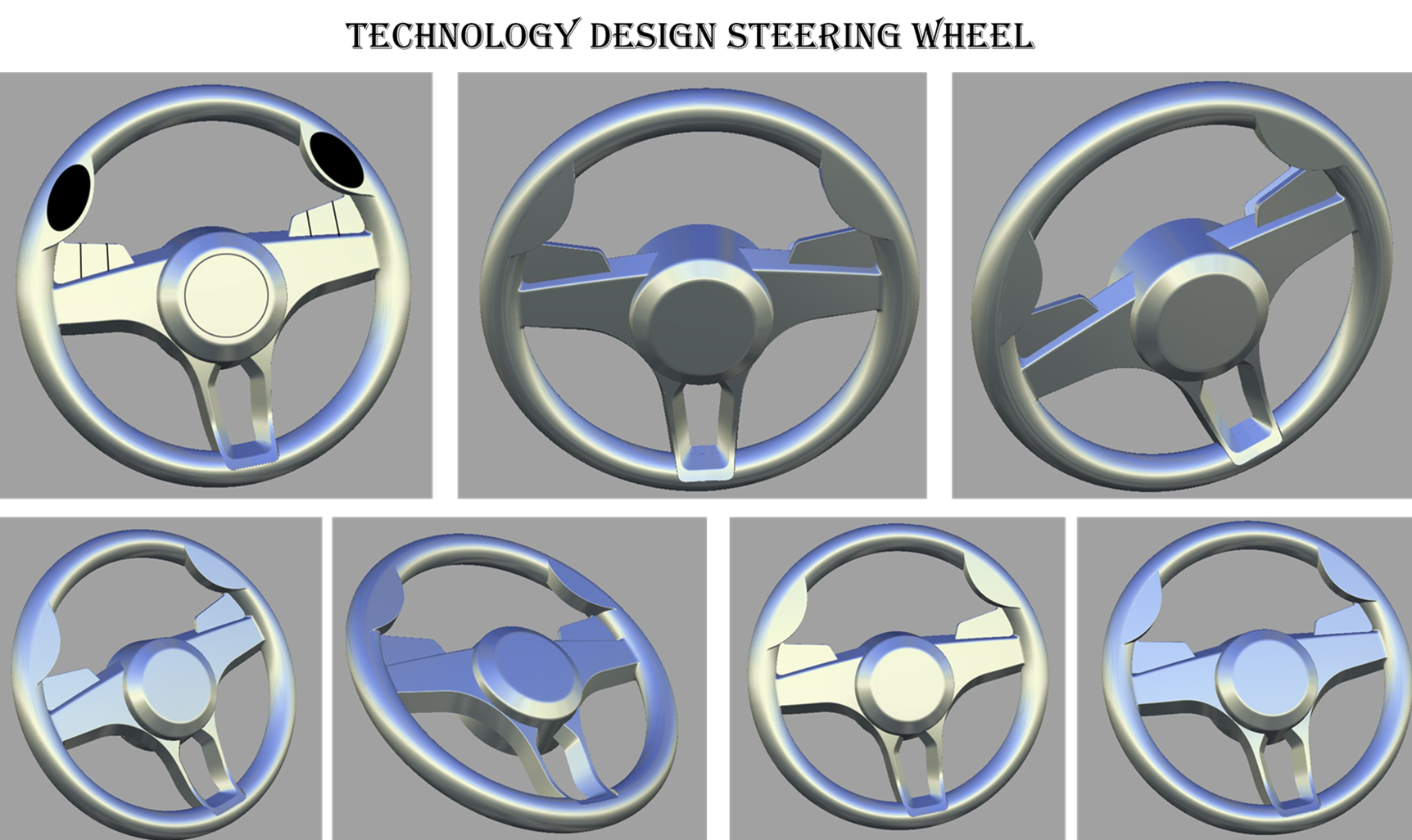 steering wheel center panel 3d dedicated